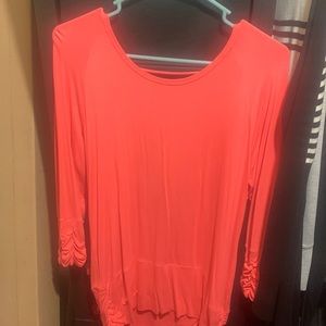 Coral Colored Yoga Top